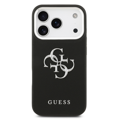 Apple iPhone 17 Pro Case Guess Original Licensed PU Leather 4G Large Metal Logo Design Cover - 4