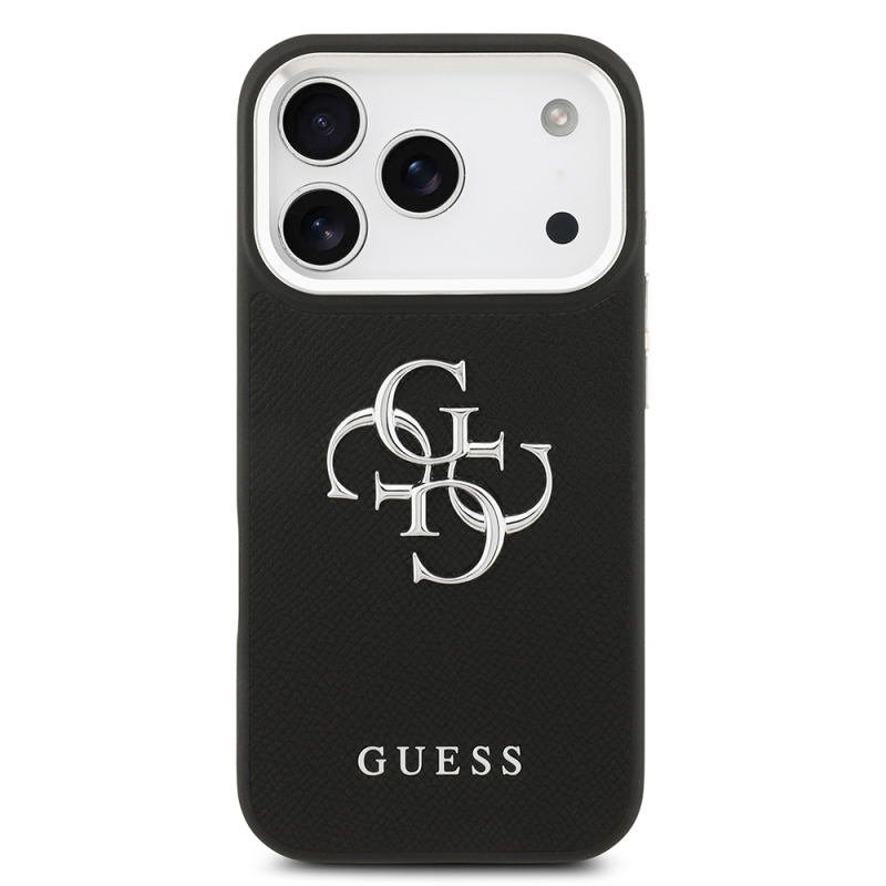 Apple iPhone 17 Pro Case Guess Original Licensed PU Leather 4G Large Metal Logo Design Cover - 4