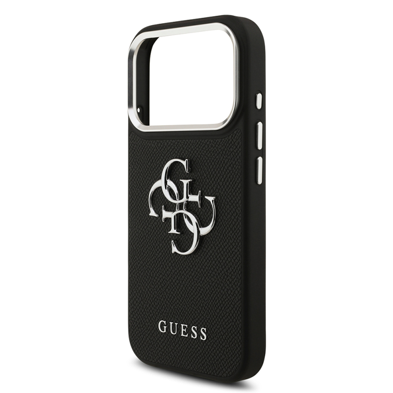 Apple iPhone 17 Pro Case Guess Original Licensed PU Leather 4G Large Metal Logo Design Cover - 7