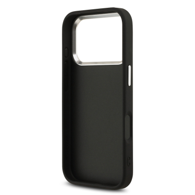 Apple iPhone 17 Pro Case Guess Original Licensed Silver Metal Camera Frame 4G Patterned Metal Large 4G and Text Logo Cover - 15