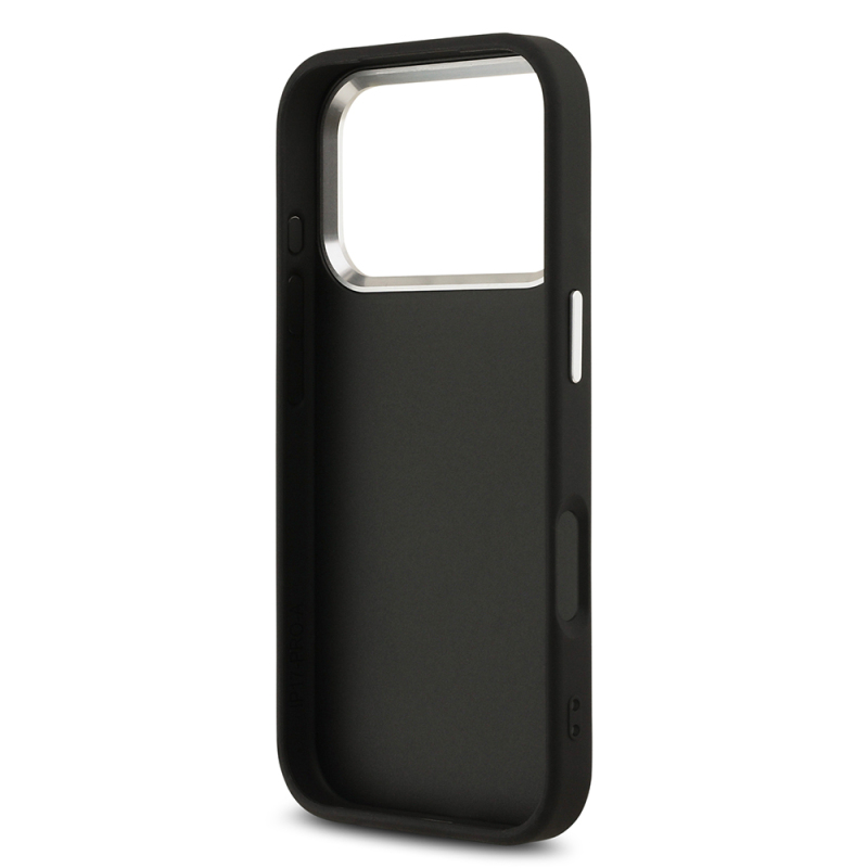 Apple iPhone 17 Pro Case Guess Original Licensed Silver Metal Camera Frame 4G Patterned Metal Large 4G and Text Logo Cover - 15