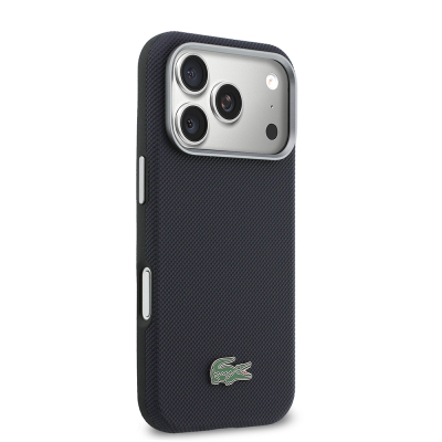 Apple iPhone 17 Pro Case, Lacoste Original Licensed, M-Safe Charging Enabled, PVC Semi-Pique Patterned Back, Iconic Crocodile Weave Logo Cover - 10