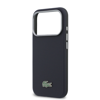 Apple iPhone 17 Pro Case, Lacoste Original Licensed, M-Safe Charging Enabled, PVC Semi-Pique Patterned Back, Iconic Crocodile Weave Logo Cover - 12