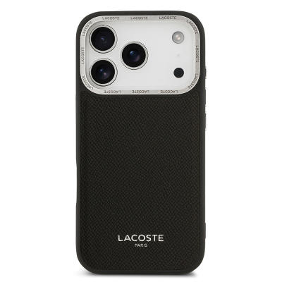 Apple iPhone 17 Pro Case Lacoste Original Licensed M-safe Charging Feature Champs Elysees PU Leather Design Cover - 11