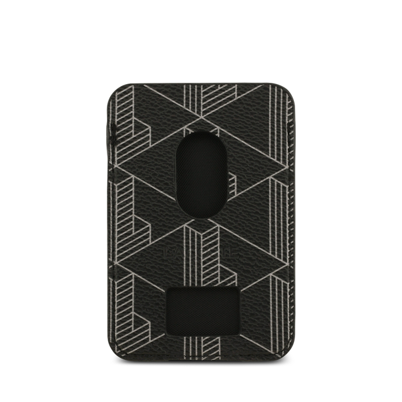 Apple iPhone 17 Pro Case Lacoste Original Licensed M-Safe Charging Function PU Leather Design Card Holder Mixed Monogram Pattern Cover - 13