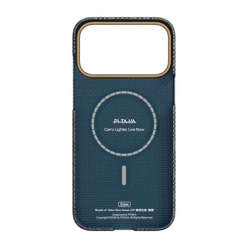Apple iPhone 17 Pro Case M-safe Charging Enabled Aramid Fiber Pitaka Breath of Veins Series Cover - 14