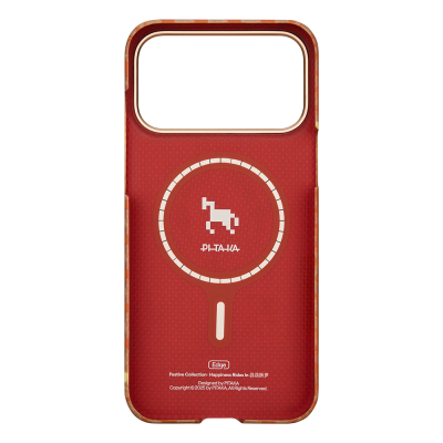 Apple iPhone 17 Pro Case M-safe Charging Enabled Aramid Fiber Pitaka Edge Series Happiness Rides Cover - 3