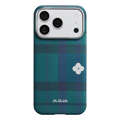 Apple iPhone 17 Pro Case M-safe Charging Enabled Aramid Fiber Pitaka Flora in Grid Series Cover - 2