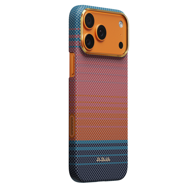 Apple iPhone 17 Pro Case M-safe Charging Enabled Aramid Fiber Pitaka Sunset 2.0 California Dream Series Cover - 20