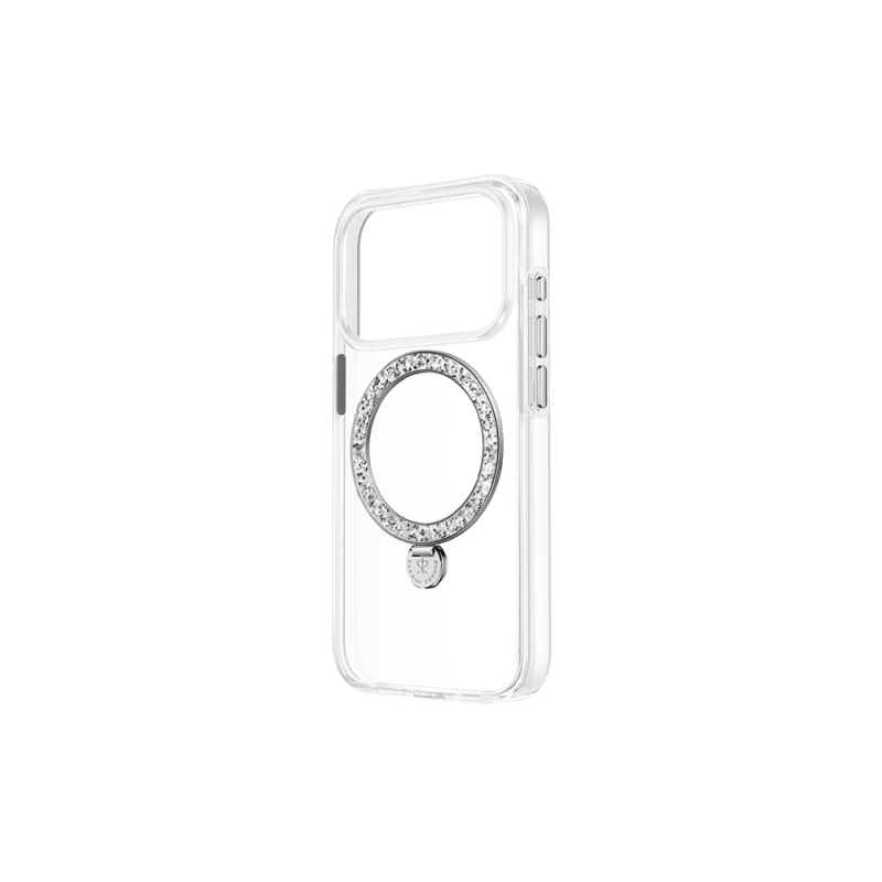 Apple iPhone 17 Pro Case M-safe Charging Enabled Glitter Stand Pynana Dancing Circle Trendy Series Cover - 9