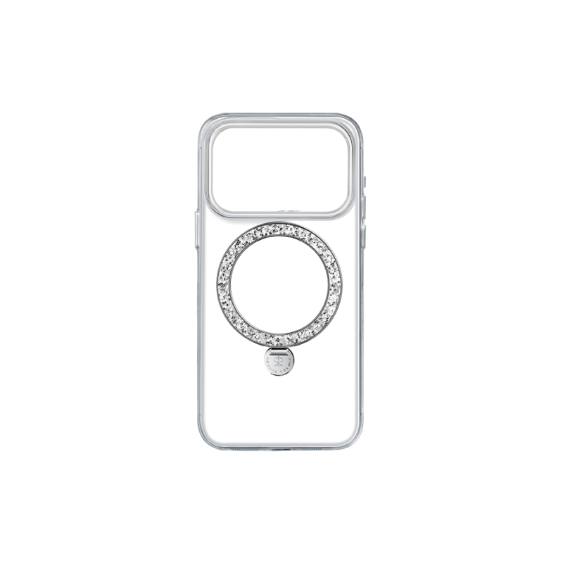 Apple iPhone 17 Pro Case M-safe Charging Enabled Glitter Stand Pynana Dancing Circle Trendy Series Cover - 2