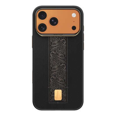Apple iPhone 17 Pro Case M-safe Charging Enabled Raptic Aramid Dual Rise Series 24K Gold Plated Cover - 1