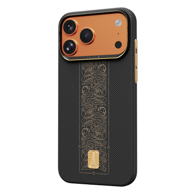Apple iPhone 17 Pro Case M-safe Charging Enabled Raptic Aramid Skin Rise Series 24K Gold Plated Cover - 7