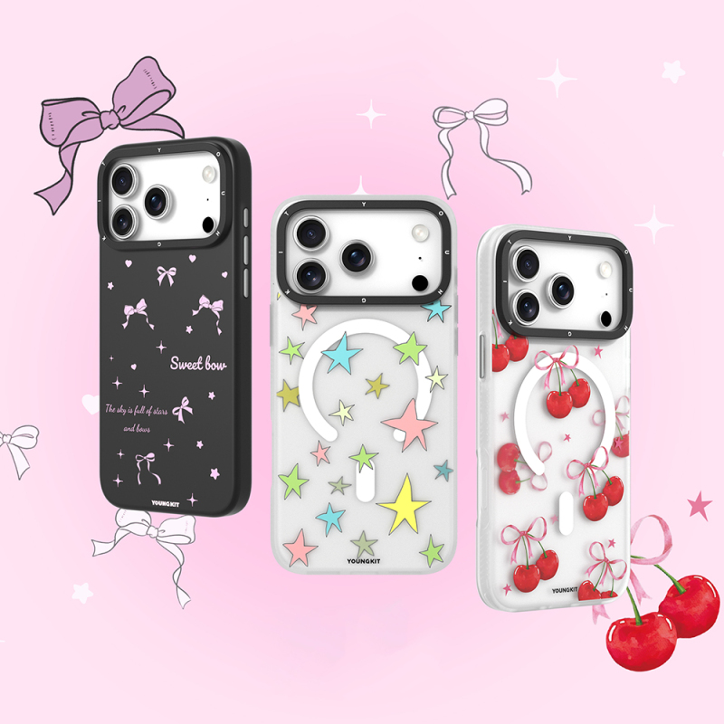 Apple iPhone 17 Pro Case M-Safe Charging Feature Airbag Dual Layer Youngkit Sweathart Series Cover - 15