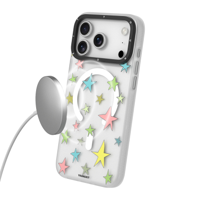 Apple iPhone 17 Pro Case M-Safe Charging Feature Airbag Dual Layer Youngkit Sweathart Series Cover - 11