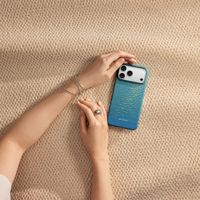 Apple iPhone 17 Pro Case M-safe Charging Feature Aramid Fiber Pitaka Glints of Gold Ultra Slim Series Cover - 27