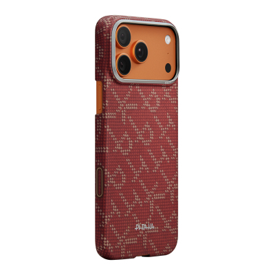 Apple iPhone 17 Pro Case M-safe Charging Feature Aramid Fiber Pitaka Tactile Woven Monogram Series Cover - 3