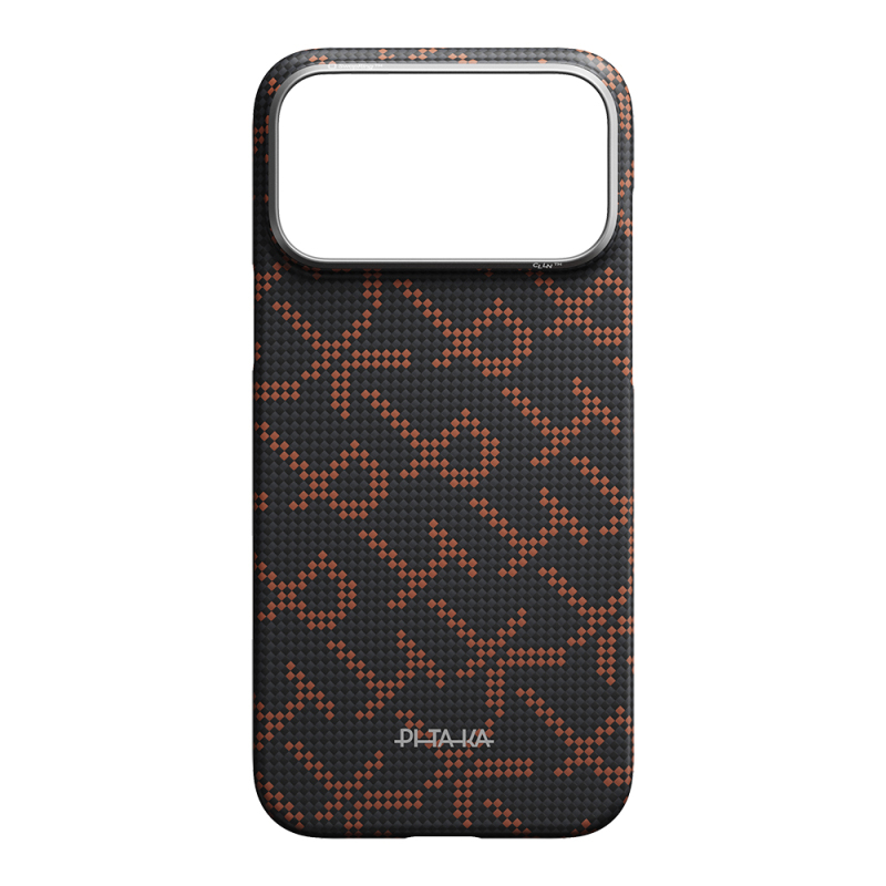 Apple iPhone 17 Pro Case M-safe Charging Feature Aramid Fiber Pitaka Tactile Woven Monogram Series Cover - 19