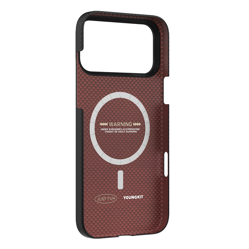 Apple iPhone 17 Pro Case M-safe Charging Feature Aramid Fiber Youngkit 1500D Kevlar Extreme Wing Titanium-Gold Series Cover - 13