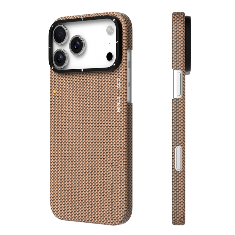 Apple iPhone 17 Pro Case M-safe Charging Feature Aramid Fiber Youngkit 1500D Kevlar Extreme Wing Titanium-Gold Series Cover - 7