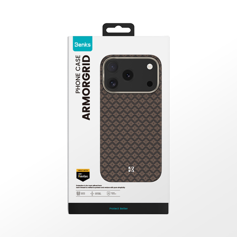 Apple iPhone 17 Pro Case M-safe Charging Feature Benks ArmorAir ArmorGrid Series Kevlar Cover - 24