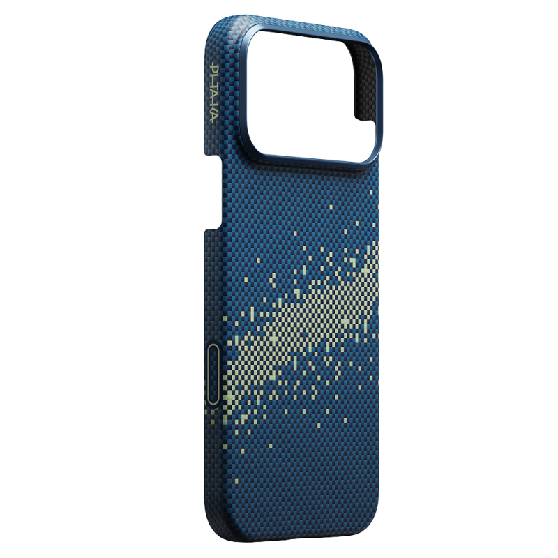 Apple iPhone 17 Pro Case M-safe Charging Feature Lumintex Phosphorescent Pitaka Tactile Woven Starpeak Series Milky Way Galaxy Cover - 5