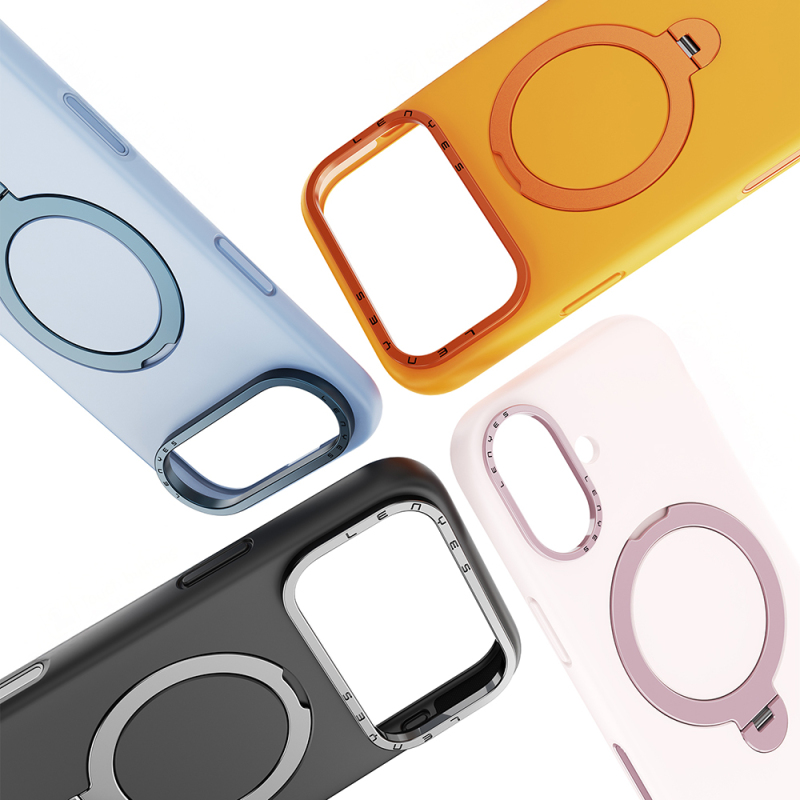 Apple iPhone 17 Pro Case M-safe Charging Feature Metal Stand Liquid Silicone Lenses CK223 Cover - 6