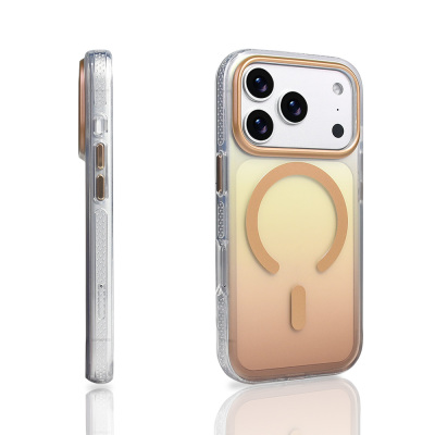 Apple iPhone 17 Pro Case M-safe Charging Feature Transparent Color Transition Zore Toros Cover - 11