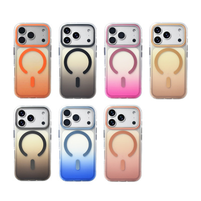 Apple iPhone 17 Pro Case M-safe Charging Feature Transparent Color Transition Zore Toros Cover - 29
