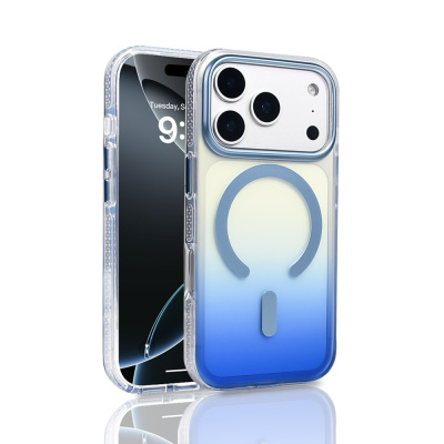 Apple iPhone 17 Pro Case M-safe Charging Feature Transparent Color Transition Zore Toros Cover - 4