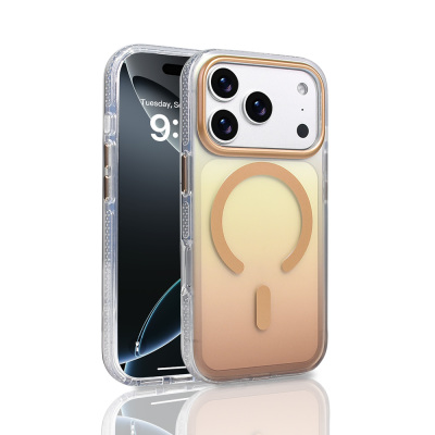 Apple iPhone 17 Pro Case M-safe Charging Feature Transparent Color Transition Zore Toros Cover - 3