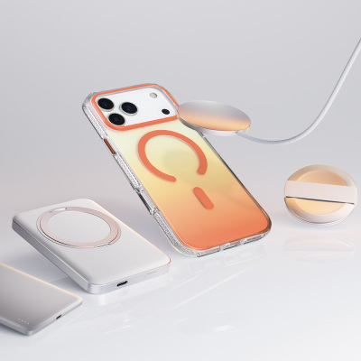Apple iPhone 17 Pro Case M-safe Charging Feature Transparent Color Transition Zore Toros Cover - 26