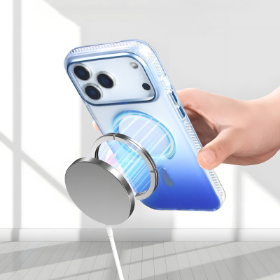 Apple iPhone 17 Pro Case M-safe Charging Feature Transparent Color Transition Zore Toros Cover - 27
