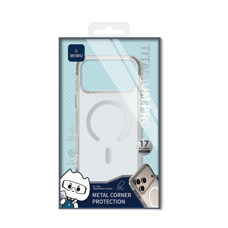 Apple iPhone 17 Pro Case M-safe Charging Feature Wiwu MCC-702 Titanium Pro Series Hard PC Cover - 9