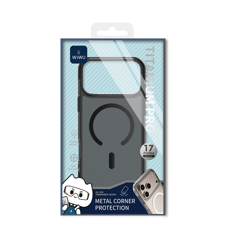 Apple iPhone 17 Pro Case M-safe Charging Feature Wiwu MCC-702 Titanium Pro Series Hard PC Cover - 10