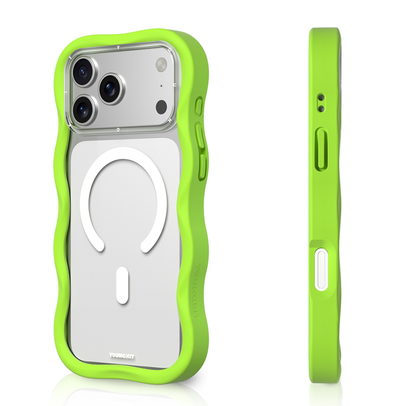 Apple iPhone 17 Pro Case M-safe Charging Feature Youngkit Wave Clear Series Cover - 7