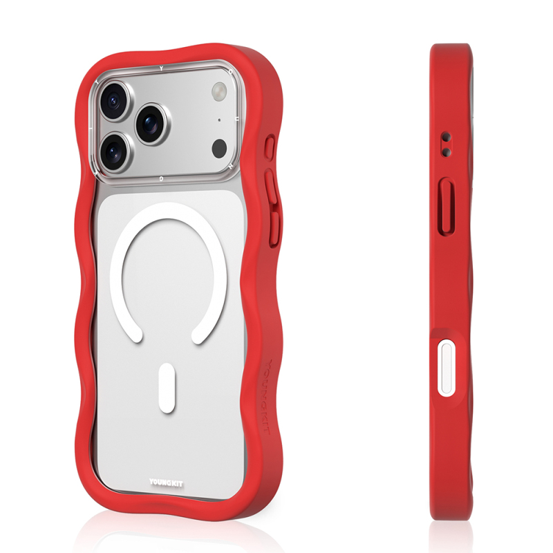 Apple iPhone 17 Pro Case M-safe Charging Feature Youngkit Wave Clear Series Cover - 10