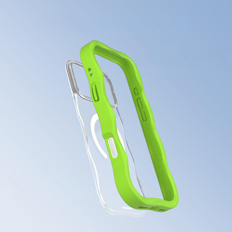 Apple iPhone 17 Pro Case M-safe Charging Feature Youngkit Wave Clear Series Cover - 17