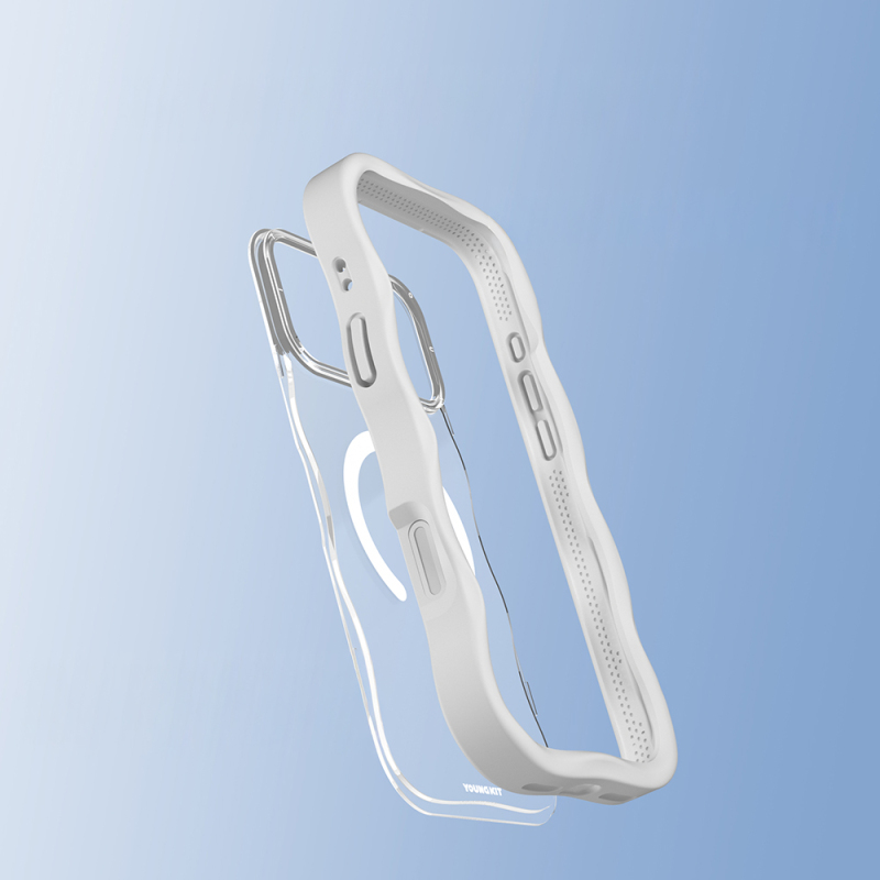 Apple iPhone 17 Pro Case M-safe Charging Feature Youngkit Wave Clear Series Cover - 21