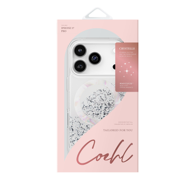 Apple iPhone 17 Pro Case M-safe Charging Shiny Crystal Patterned Coehl Crystelle Cover - 4