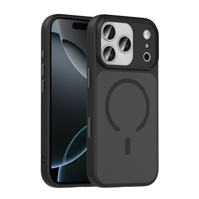 Apple iPhone 17 Pro Case Matte Back Surface Wireless Charging Feature Zore Flet M-safe Cover - 2