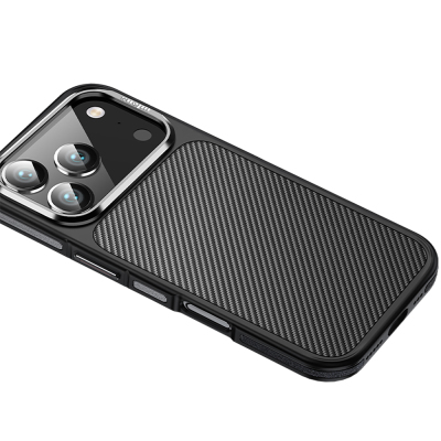 Apple iPhone 17 Pro Case Matte Transparent Carbon Fiber Look Wlons Marine Cover - 5