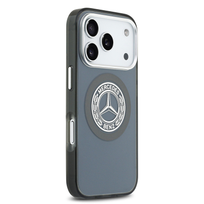 Apple iPhone 17 Pro Case Mercedes Benz Original Licensed M-Safe Charging Feature Dual Layer PC Nostalgic Star Design Cover - 8