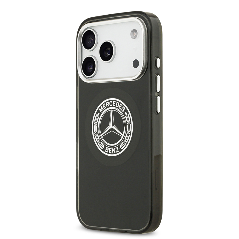 Apple iPhone 17 Pro Case Mercedes Benz Original Licensed M-Safe Charging Feature Dual Layer PC Nostalgic Star Design Cover - 12