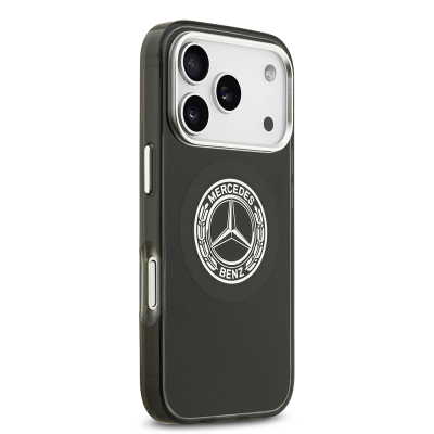 Apple iPhone 17 Pro Case Mercedes Benz Original Licensed M-Safe Charging Feature Dual Layer PC Nostalgic Star Design Cover - 14