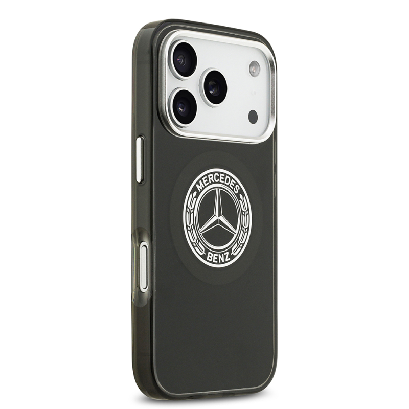 Apple iPhone 17 Pro Case Mercedes Benz Original Licensed M-Safe Charging Feature Dual Layer PC Nostalgic Star Design Cover - 14