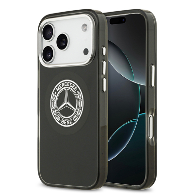 Apple iPhone 17 Pro Case Mercedes Benz Original Licensed M-Safe Charging Feature Dual Layer PC Nostalgic Star Design Cover - 3
