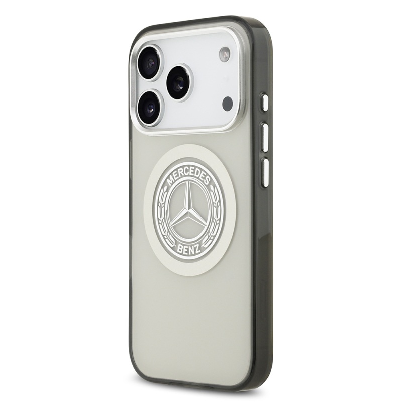 Apple iPhone 17 Pro Case Mercedes Benz Original Licensed M-Safe Charging Feature Dual Layer PC Nostalgic Star Design Cover - 18