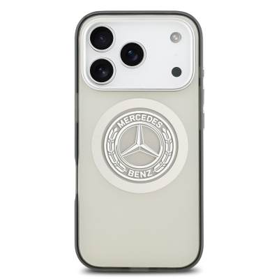 Apple iPhone 17 Pro Case Mercedes Benz Original Licensed M-Safe Charging Feature Dual Layer PC Nostalgic Star Design Cover - 19