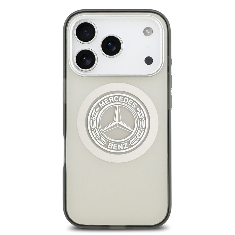 Apple iPhone 17 Pro Case Mercedes Benz Original Licensed M-Safe Charging Feature Dual Layer PC Nostalgic Star Design Cover - 19